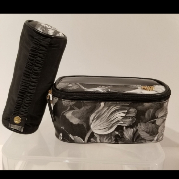 PurseN Bangle Rings Jewelry Bag w Handle,Travel Storage Floral Black Silver EUC! - Picture 10 of 10